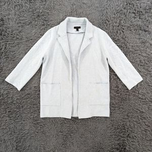 J. Crew Sweater Blazer Women's Small Light Blue Sophie Open Front Merino Wool